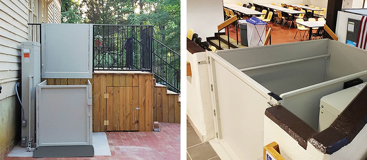 Bruno commercial vertical platform wheelchair lifts VPL Business can offer access